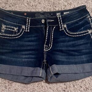 Signature Blue Jean Shorts with Rolled Hems